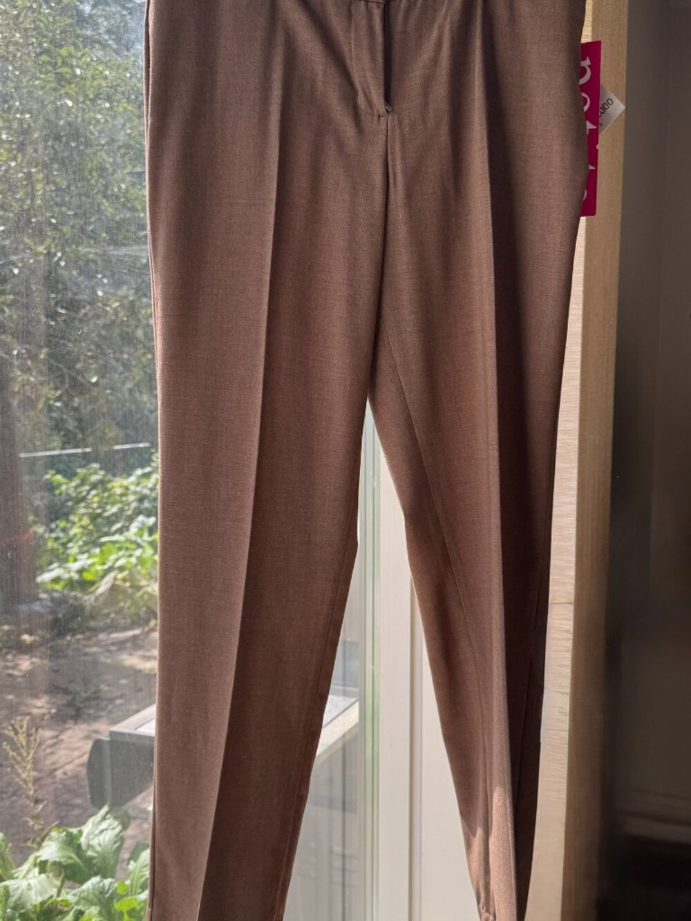 NWT Focus 2000 Petite Dress Pants Brown Heather Straight Leg Trousers 10P